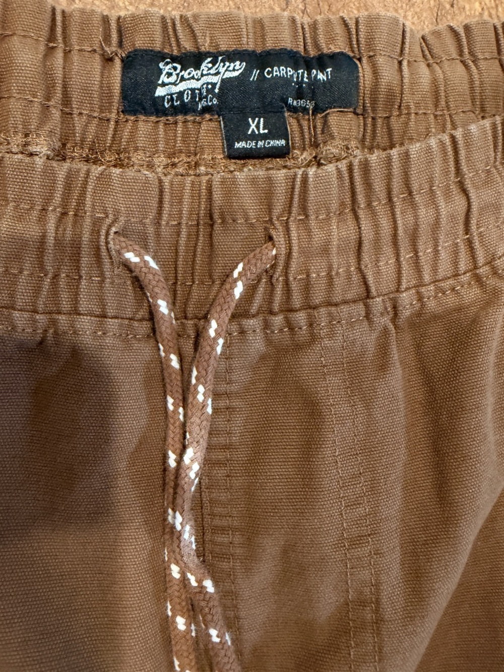 BROOKLYN CLOTH Men's BROWN UTILITY CARPENTER PANT STRAIGHT LEG RELAX FIT SIZE XL